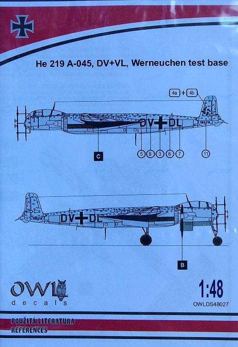 1/48 He 219 A-045, DV+VL, Werneuchen test base