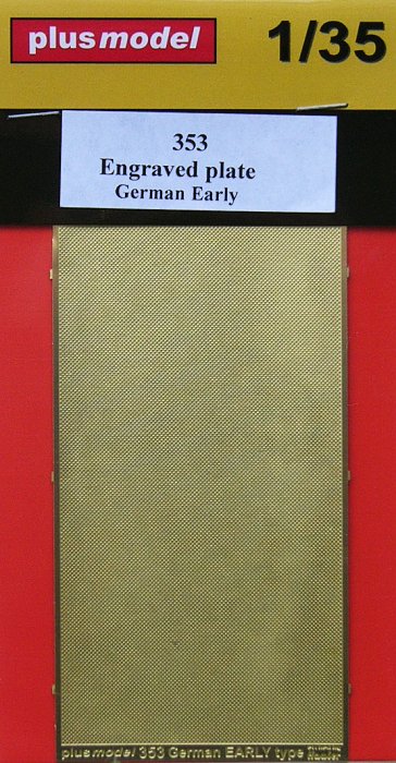 1/35 Engraved plate - German early (PE set)