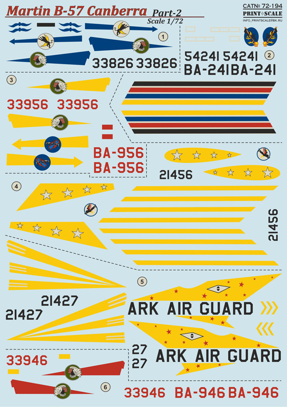 1/72 B-57 Canberra Part 2 (wet decals)