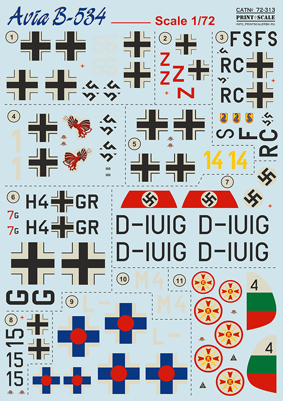 1/72 Avia B-534 (wet decals)