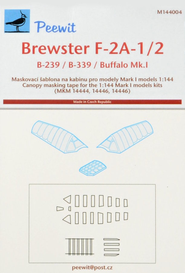1/144 Canopy mask Brewster F-2A-1/2 (MKM)