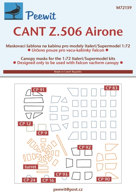 1/72 Canopy mask CANT Z.506 Airone (FALCON)