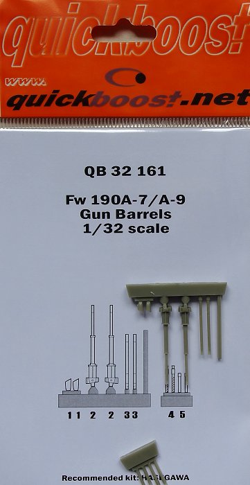 1/32 Fw 190A-7/A-9 gun barrels (HAS)