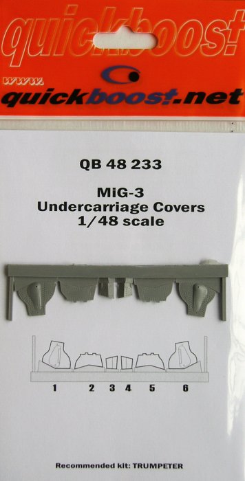 1/48 MiG-3 undercarriage covers (TRUMP)