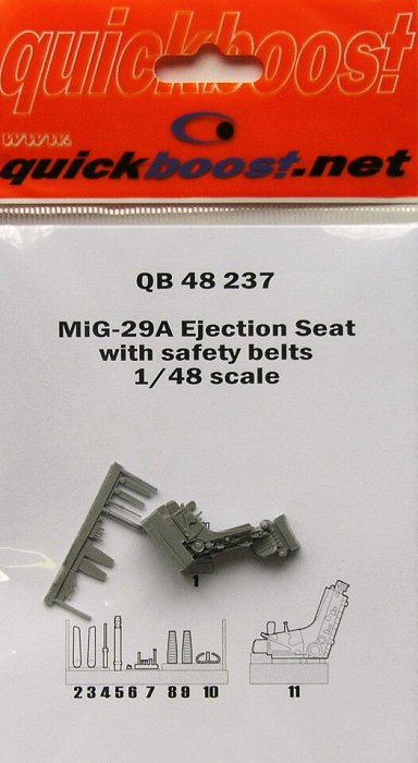 1/48 MiG-29A ejection seat with safety belts