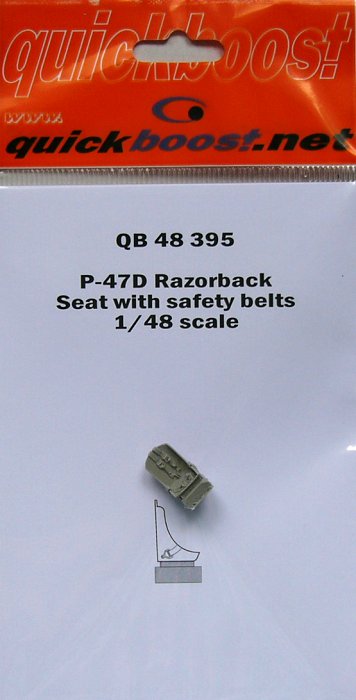 1/48 P-47D Razorback seat with seatbelts