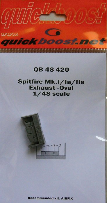 1/48 Spitfire Mk.I/la/lla exhaust - oval (AIRF)