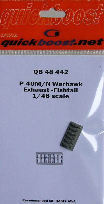 1/48 P-40M/N Warhawk exhaust - fishtail (HAS)