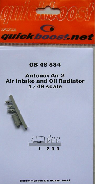 1/48 Antonov An-2 air intake&oil radiator (HOBBYB)