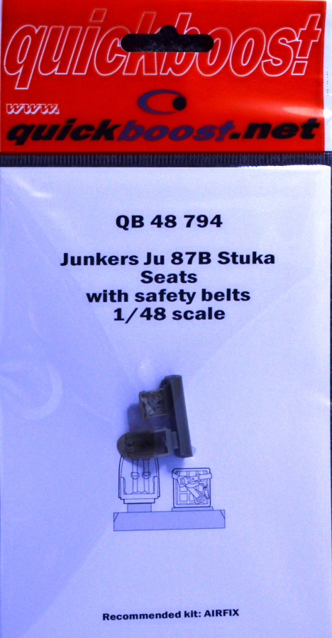 1/48 Ju 87B Stuka seats w/ safety belts (AIRF)