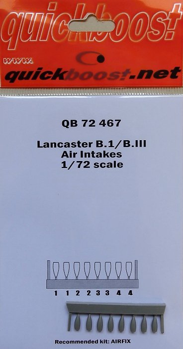 1/72 Lancaster B.1/B.III air intakes (AIRF)