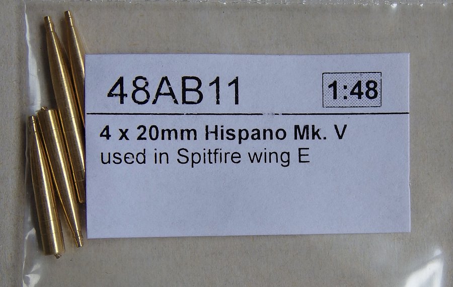 MODELIMEX Online Shop 1 48 4x 20mm Hispano Cannons Spitfire Wing E C
