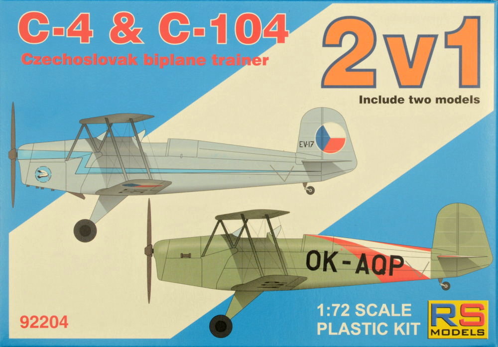 1/72 C-4 & C-104 CZ biplane trainer (Double kit)