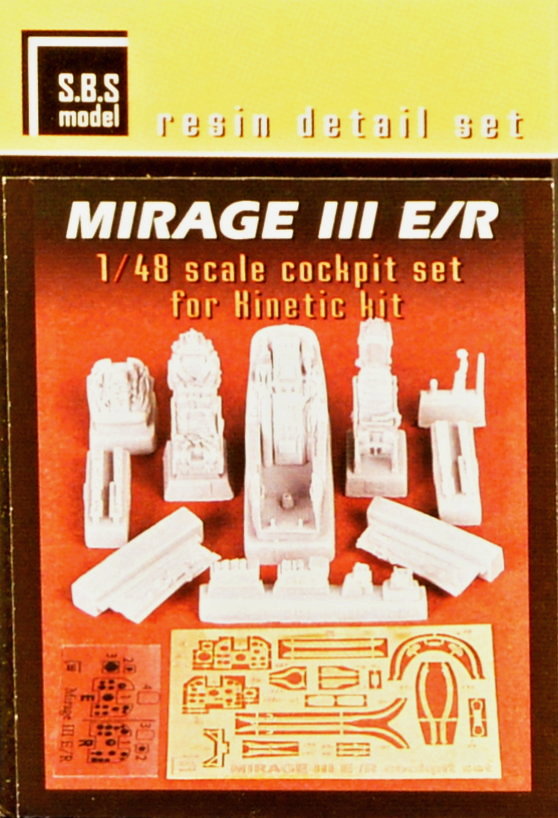 1/48 Mirage III E/R - cockpit set (KIN)