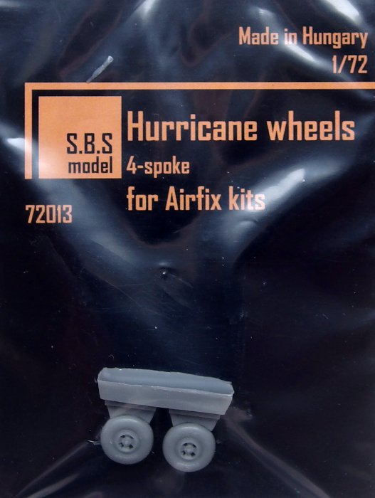 1/72 Hurricane wheels 4-spoke (AIRFIX)