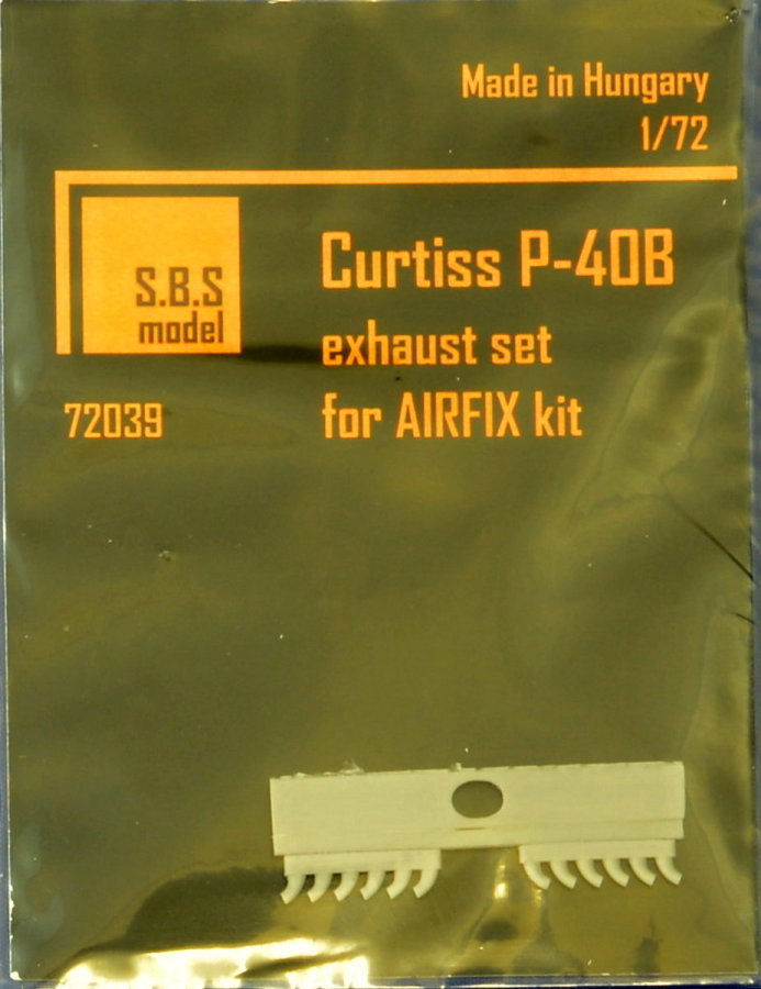 1/72 Curtiss P-40B Exhaust set (AIRFIX)