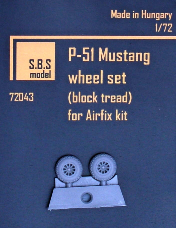 1/72 P-51 Mustang wheel set - block tread (AIRF)