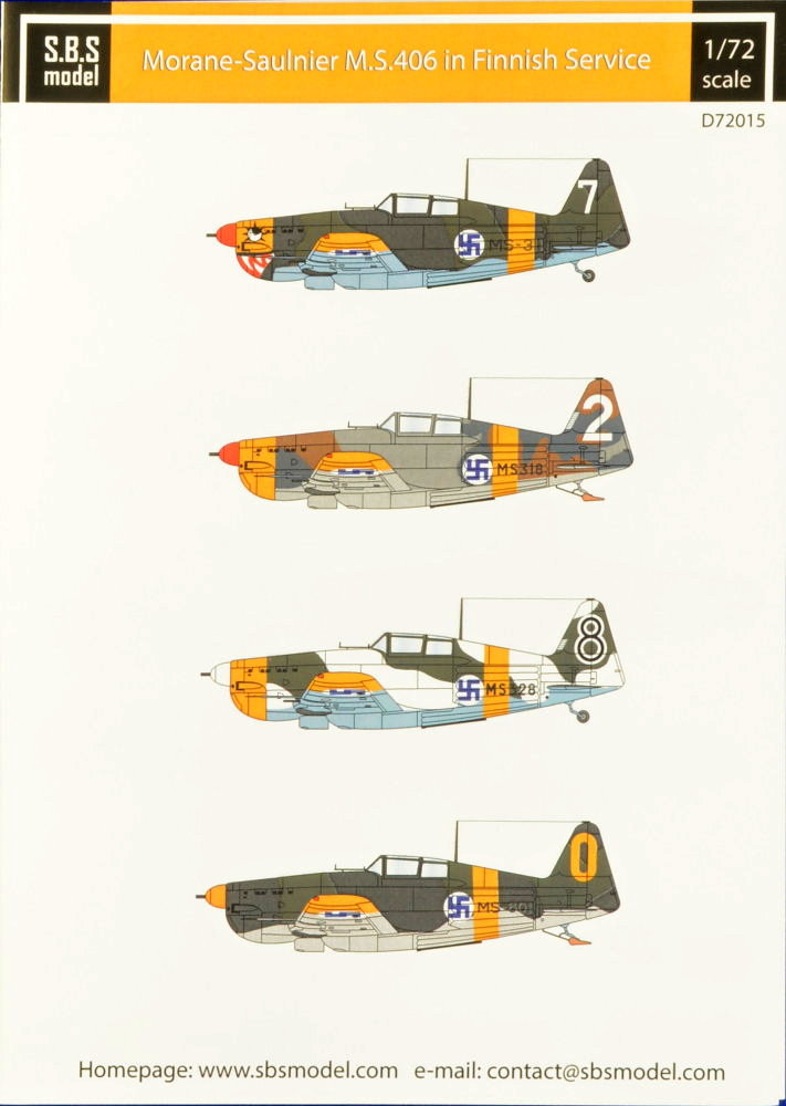 1/72 Decal M.S. 406 in Finnish service