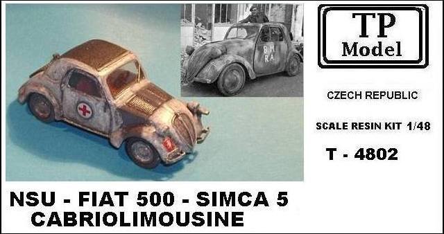 1/48 NSU - Fiat 500 - Simca 5 (cabriolimousine)