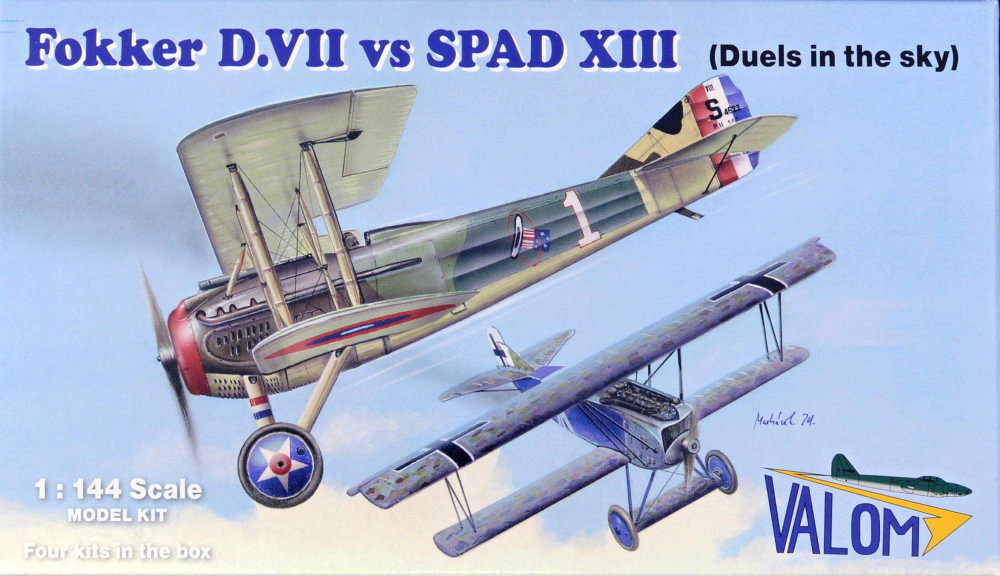 1/144 Fokker D.VII vs. SPAD XIII (4-in-1)