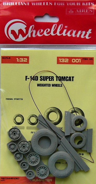 1/32 F-14D Super Tomcat weighted wheels (TRUMP)
