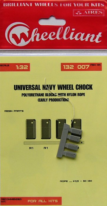 1/32 US NAVY PUR wheel chock w/ nylon thread early