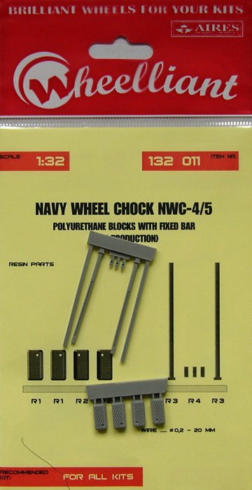 1/32 US NAVY PUR wheel chock NWC-4/5 - late
