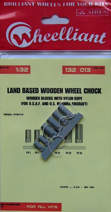 1/32 U.S.A.F. wheel chock with nylon thread