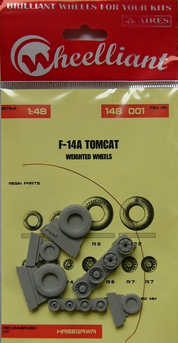 1/48 F-14A Tomcat weighted wheels  (HAS)