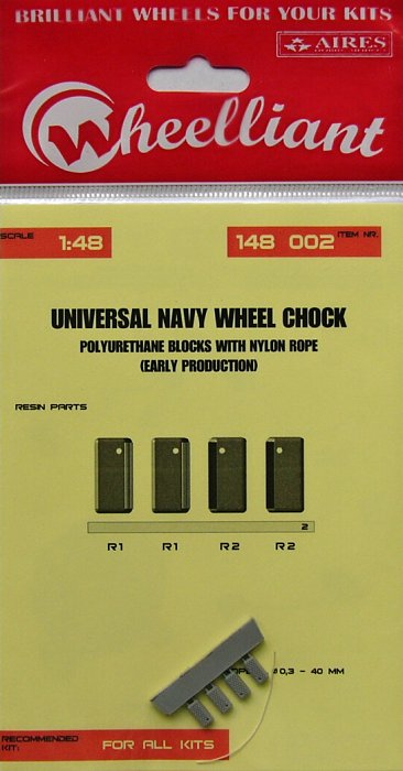 1/48 US NAVY PUR wheel chock w/ nylon thread early