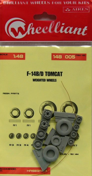 1/48 F-14B/D Tomcat weighted wheels (HAS)