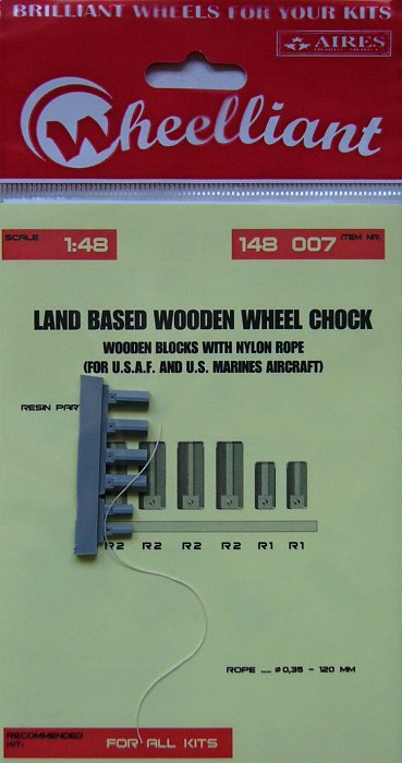 1/48 U.S.A.F. wheel chock with nylon thread