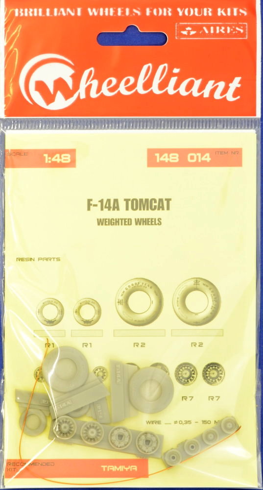1/48 F-14A Tomcat weighted wheels (TAM)