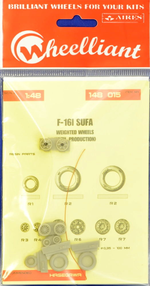 1/48 F-16I Sufa weighted wheels (HAS)