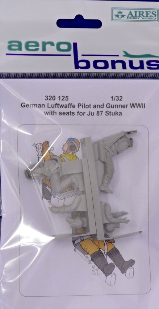 1/32 Luftwaffe Pilot&Gunner WWII w/ seat for Ju 87