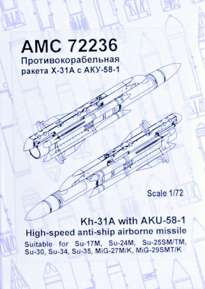 1/72 Kh-31A w/ AKU-58-1 Anti-ship Airborne Missile