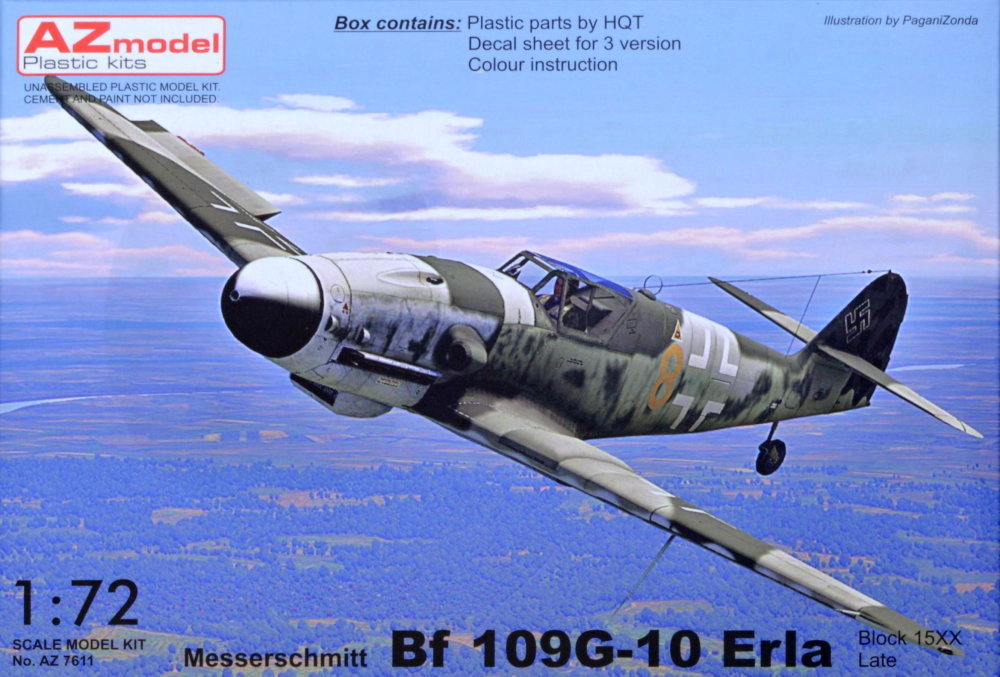1/72 Messerschmitt Bf 109G-10 Erla Block 15XX late
