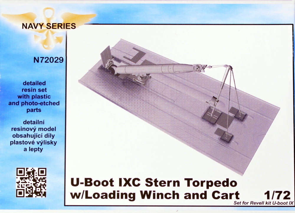 1/72 U-Boot IXC Stern Torpedo w/Loading Winch&Cart