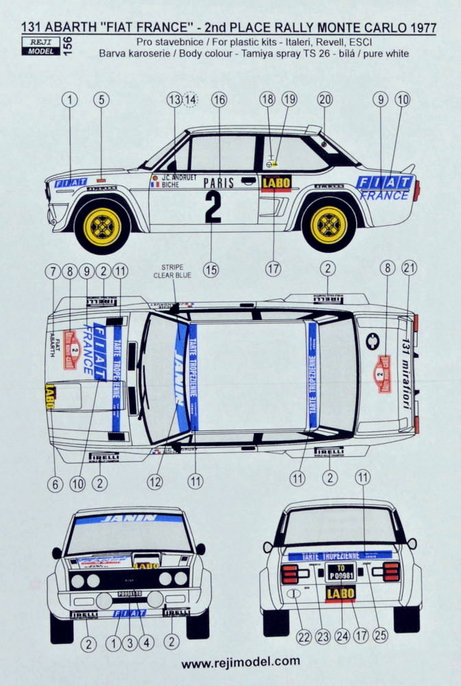 1/24 Fiat 131 Abarth Rallye Monte Carlo 1977