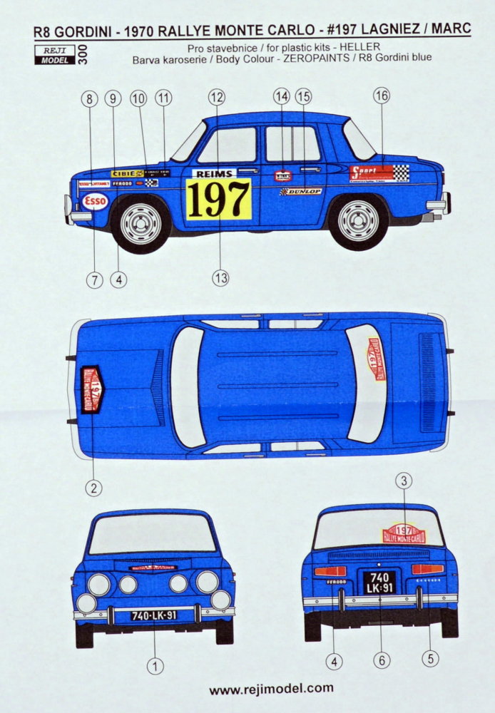 1/24 R8 Gordini 1970 Rallye Monte Carlo (No.197)