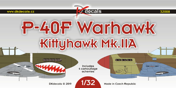 1/32 P-40F Warhawk/Kiityhawk Mk.IIA (4x camo)