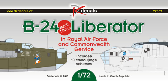1/72 B-24 Liberator in RAF&Commonwealth (10x camo)