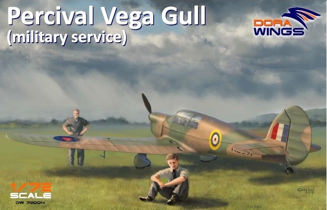 1/72 Percival Vega Gull - military serv. (4x camo)