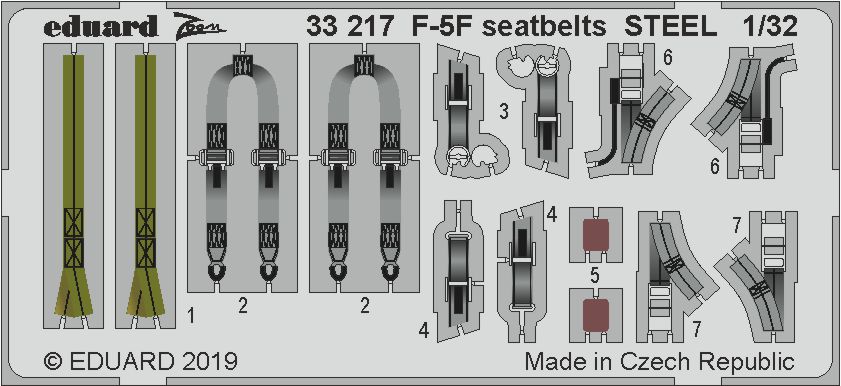1/32 F-5F seatbelts STEEL (KITTYH)