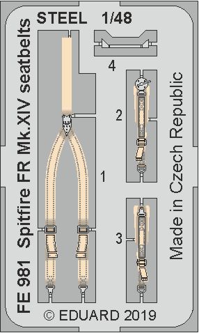 1/48 Spitfire FR Mk.XIV seatbelts STEEL (AIRF)