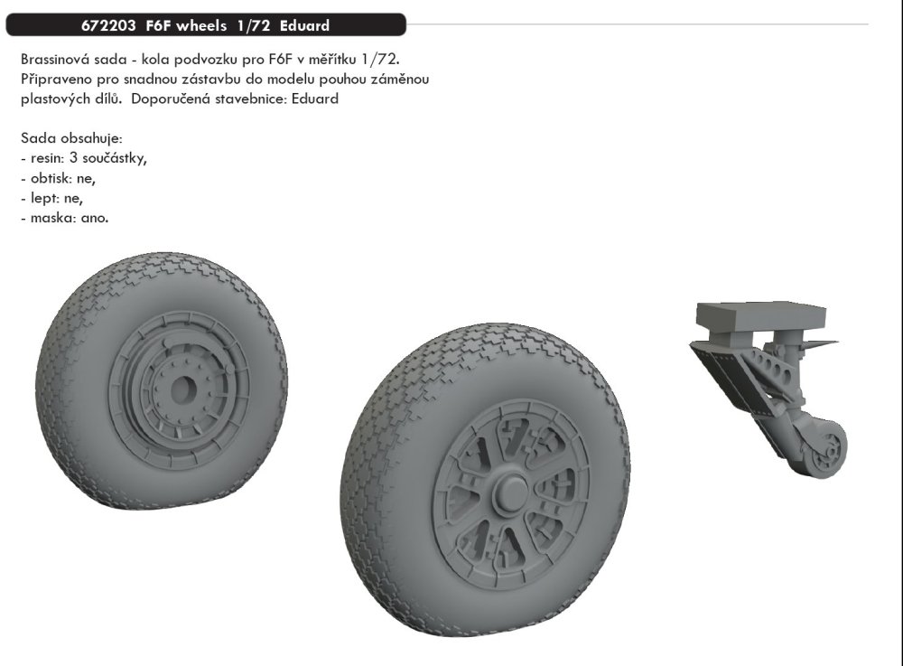 BRASSIN 1/72 F6F wheels (EDU)