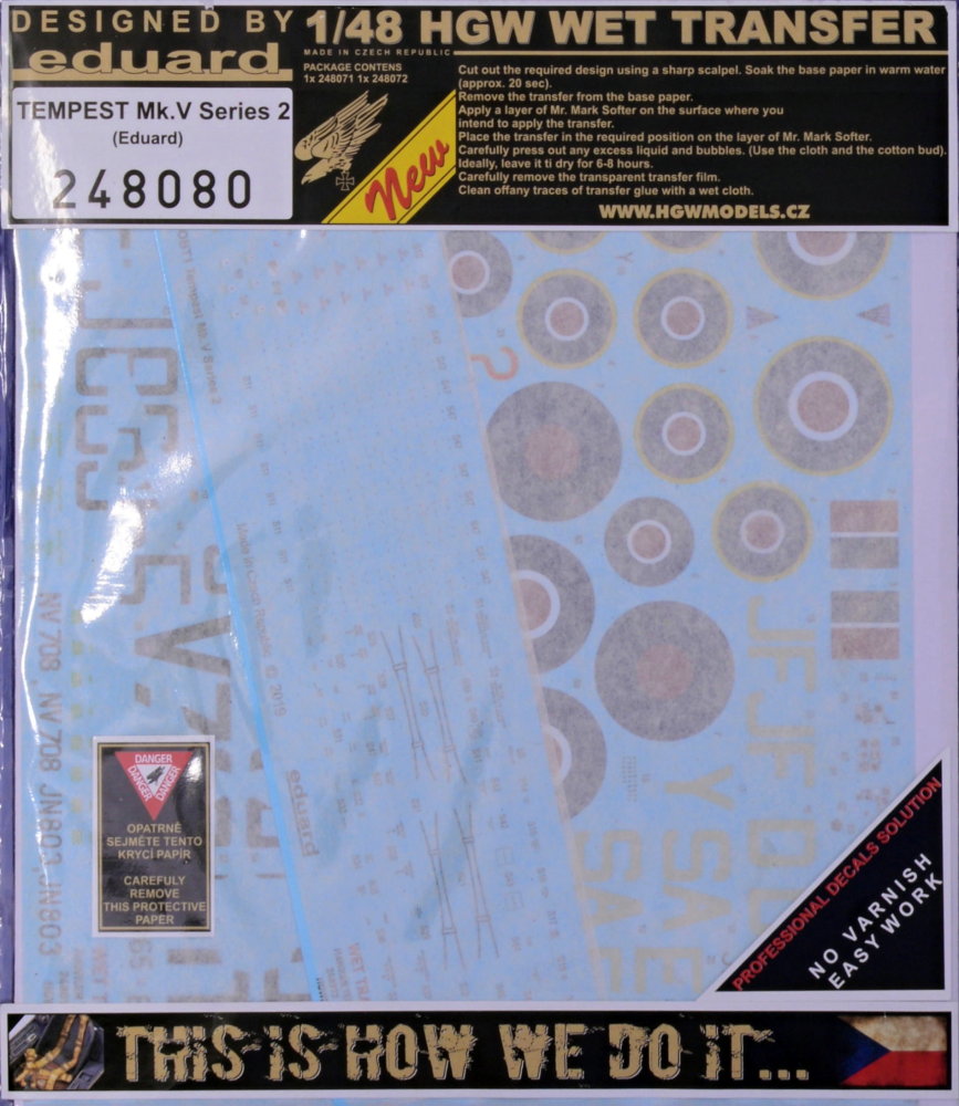 1/48 Decals & Stencils Tempest MK.V Series 2 (EDU)