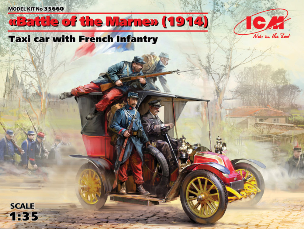1/35 'Battle of the Marne' - Taxi car w/ infantry