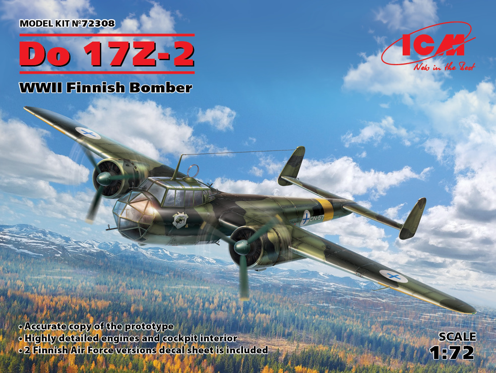 1/72 Dornier Do 17Z-2 Finnish WWII Bomber