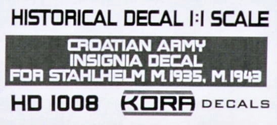 1/1 Decal Croatian Army Insignia (1935, 1943)